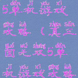 真三国无双5单机游戏攻略(真三国无双5单机游戏攻略大全)