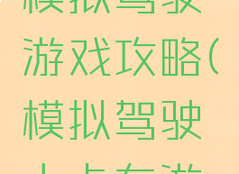 真实卡车模拟驾驶游戏攻略(模拟驾驶大卡车游戏)