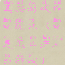 真实游戏作电玩法(电是怎么产生的游戏)