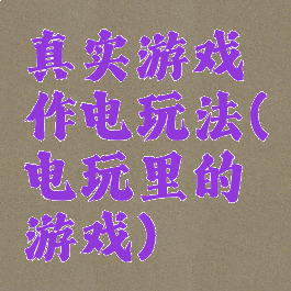 真实游戏作电玩法(电玩里的游戏)