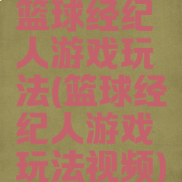 篮球经纪人游戏玩法(篮球经纪人游戏玩法视频)