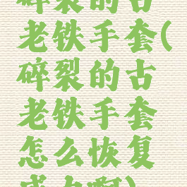 碎裂的古老铁手套(碎裂的古老铁手套怎么恢复威力啊)