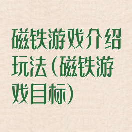 磁铁游戏介绍玩法(磁铁游戏目标)