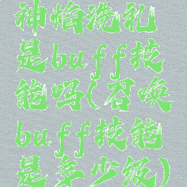 神焰洗礼是buff技能吗(召唤buff技能是多少级)