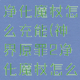 神界原罪2净化魔杖怎么充能(神界原罪2净化魔杖怎么充能贴吧)
