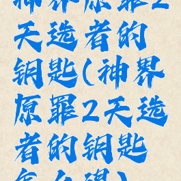 神界原罪2天选者的钥匙(神界原罪2天选者的钥匙怎么得)