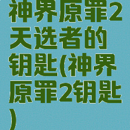 神界原罪2天选者的钥匙(神界原罪2钥匙)