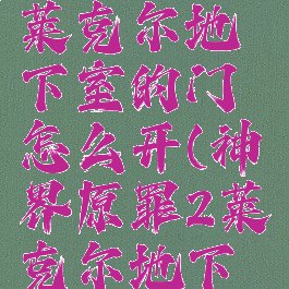 神界原罪2莱克尔地下室的门怎么开(神界原罪2莱克尔地下室)