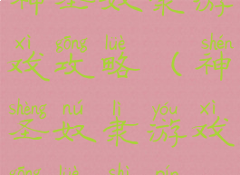 神圣奴隶游戏攻略(神圣奴隶游戏攻略视频)