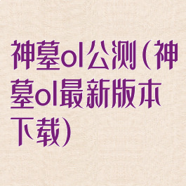 神墓ol公测(神墓ol最新版本下载)
