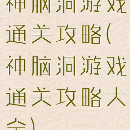 神脑洞游戏通关攻略(神脑洞游戏通关攻略大全)