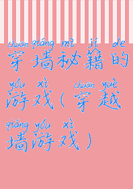 穿墙秘籍的游戏(穿越墙游戏)