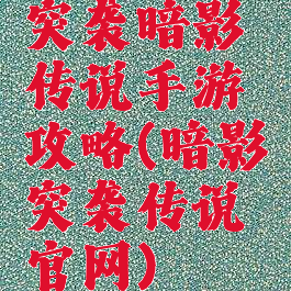 突袭暗影传说手游攻略(暗影突袭传说官网)