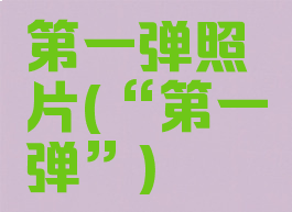 第一弹照片(“第一弹”)