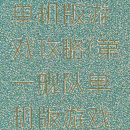 第一舰队单机版游戏攻略(第一舰队单机版游戏攻略视频)