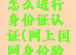 网上国网怎么进行身份证认证(网上国网身份验证失败)