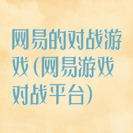 网易的对战游戏(网易游戏对战平台)