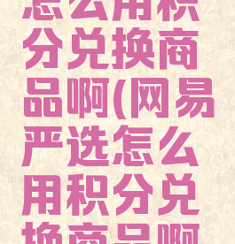 网易严选怎么用积分兑换商品啊(网易严选怎么用积分兑换商品啊视频)