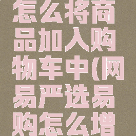 网易严选怎么将商品加入购物车中(网易严选易购怎么增加)