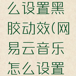 网易云怎么设置黑胶动效(网易云音乐怎么设置黑胶唱片)
