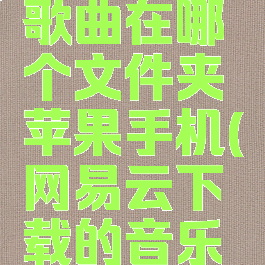 网易云音乐下载的歌曲在哪个文件夹苹果手机(网易云下载的音乐在哪个文件夹苹果)