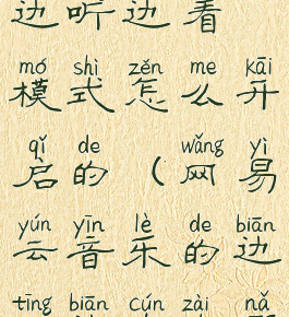 网易云音乐边听边看模式怎么开启的(网易云音乐的边听边存在哪里)