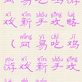 网易吃鸡游戏新手攻略(网易吃鸡游戏新手攻略大全)