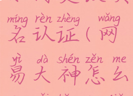 网易大神如何更改实名认证(网易大神怎么更改绑定角色)