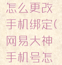 网易大神怎么更改手机绑定(网易大神手机号怎么换绑)