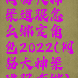 网易大神渠道服怎么绑定角色2022(网易大神渠道服咋绑)