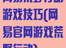 网易荒野行动游戏技巧(网易官网游戏荒野行动)