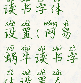 网易蜗牛读书字体设置(网易蜗牛读书字体设置在哪)