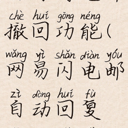 网易闪电邮撤回功能(网易闪电邮自动回复怎么设置)