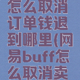 网易buff怎么取消订单钱退到哪里(网易buff怎么取消卖东西)