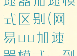 网易uu加速器加速模式区别(网易uu加速器模式一到四区别)