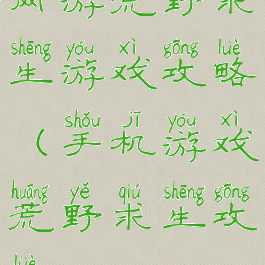 网游荒野求生游戏攻略(手机游戏荒野求生攻略)