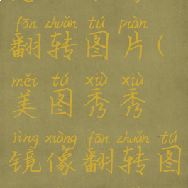 美图秀秀怎么镜像翻转图片(美图秀秀镜像翻转图片怎么设置)