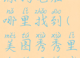 美图秀秀涂鸦笔在哪里找到(美图秀秀里的涂鸦笔在哪)