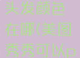 美图秀秀p头发颜色在哪(美图秀秀可以p头发颜色)