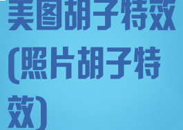 美图胡子特效(照片胡子特效)