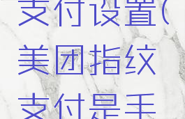 美团怎么开启指纹支付设置(美团指纹支付是手机解锁的指纹吗)