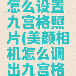 美颜相机怎么设置九宫格照片(美颜相机怎么调出九宫格辅助线)