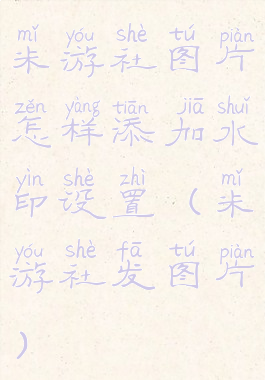 米游社图片怎样添加水印设置(米游社发图片)