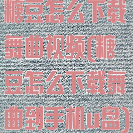 糖豆怎么下载舞曲视频(糖豆怎么下载舞曲到手机u盘)