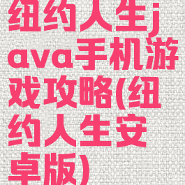 纽约人生java手机游戏攻略(纽约人生安卓版)