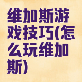 维加斯游戏技巧(怎么玩维加斯)