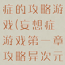 综自我妄想症的攻略游戏(妄想症游戏第一章攻略异次元)