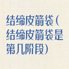 结缔皮箭袋(结缔皮箭袋是第几阶段)