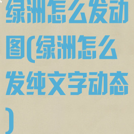 绿洲怎么发动图(绿洲怎么发纯文字动态)