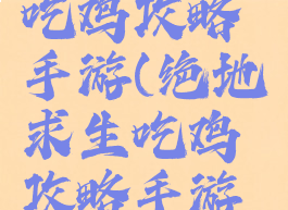 绝地求生吃鸡攻略手游(绝地求生吃鸡攻略手游官网)